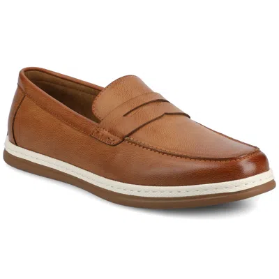 Vance Co. Vance Brantley Casual Slip-on Perforated Penny Loafer In Brown