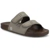 Vance Co. Vance Mario Comfort Adjustable Strap Slide-in Sandal In Brown