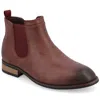 Vance Co. Vance Men's Landon Wide Width Chelsea Dress Boot In Red