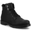 Vance Co. Mens Block Heel Combat Boots In Black