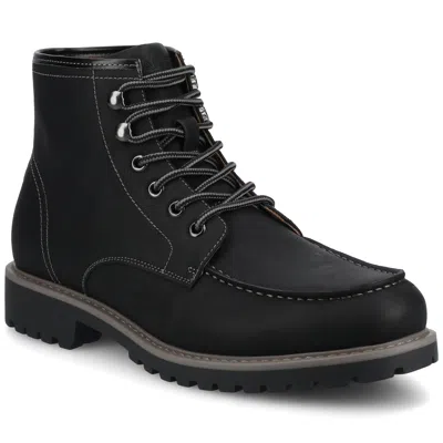 Vance Co. Vance Men's Zeus Medium And Wide Width Moc Toe Boot In Black