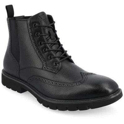 Vance Co. Vance Mens Bowman Wingtip Lace-up Ankle Boot In Black