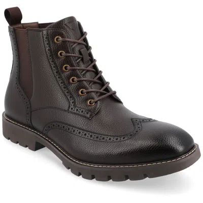 Vance Co. Vance Mens Bowman Wingtip Lace-up Ankle Boot In Black