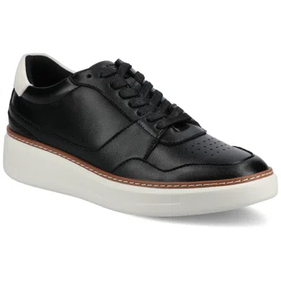 Vance Co. Vance Mens Hustle Perforated Low Top Court Sneaker In Black