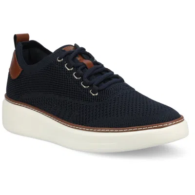 Vance Co. Vance Norris Medium And Wide Width Lace-up Casual Knit Sneaker In Blue