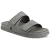 Vance Co. Vance Orlando Comfort Adjustable Strap Slide-in Sandal In Gray