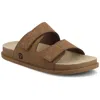 Vance Co. Vance Orlando Comfort Adjustable Strap Slide-in Sandal In Brown