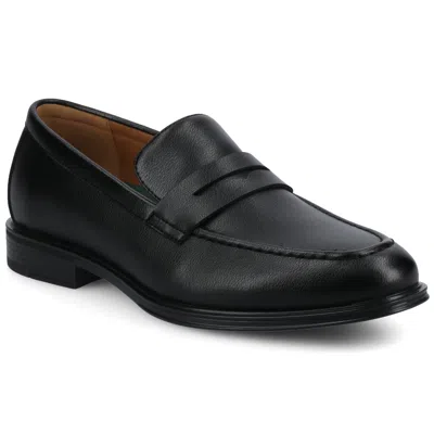 Vance Co. Vance Phineas Medium And Wide Width Slip-on Penny Loafer Dress Shoe In Black