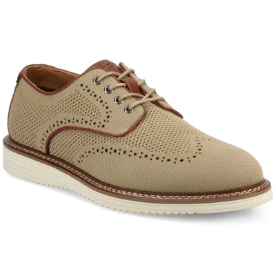 Vance Co. Vance Whitaker Casual Knit Hybrid Wingtip Dress Shoe In Beige