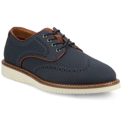 Vance Co. Vance Whitaker Casual Knit Hybrid Wingtip Dress Shoe In Blue