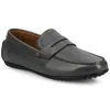 Vance Co. Vance Yates Medium And Wide Width Perforated Slip-on Driving Penny Loafer In Grey