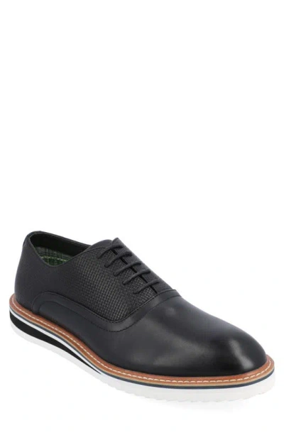 Vance Co. Weber Plain Toe Vegan Leather Derby In Black