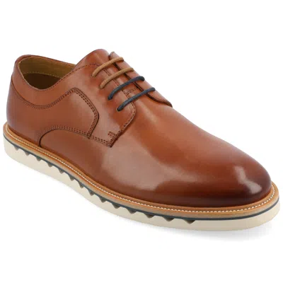 Vance Co. William Tru Comfort Plain Toe Derby In Cognac