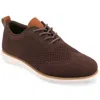 Vance Ezra Knit Dress Shoe In Brown