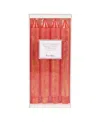 Vance Kitira 10" Ritz Timber Taper Candles, Set Of 4 In Red