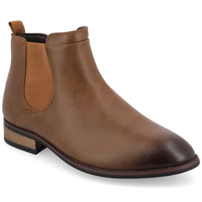 Vance Men & Apos;s Landon Medium And Wide Width Chelsea Dress Boot In Brown