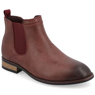 Vance Men & Apos;s Landon Medium And Wide Width Chelsea Dress Boot In Red