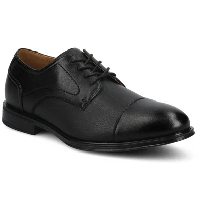 Vance Mens Alec Medium And Wide Width Cap-toe Oxford Dress Shoe In Black