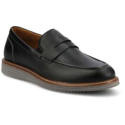 Vance Mens Princeton Slip-on Hybrid Penny Loafer Casual Dress Shoe In Black