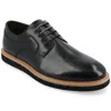 Vance William Plain Toe Derby In Black