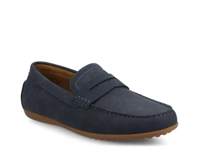 Vance Yates Penny Loafer In Blue