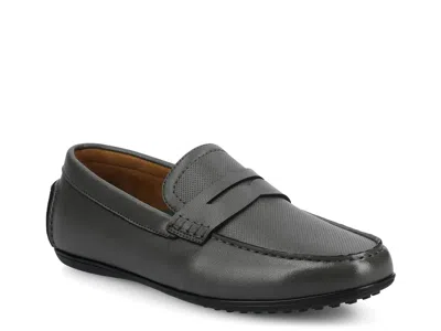 Vance Yates Penny Loafer In Gray