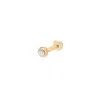 Vanchi Women's 14k Solid Yellow Gold Bezel Set Lab-grown Diamond Screw Flat Back Stud In Gold