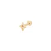Vanchi Women's 14k Solid Yellow Gold Four Point Star Flat Back Stud In Gold