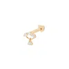 Vanchi Women's 14k Solid Yellow Gold Freda Lab-grown Diamond Flat Back Stud In Gold