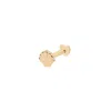 Vanchi Women's 14k Solid Yellow Gold Shell Flat Back Stud In Gold