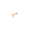 Vanchi Women's 14k Solid Yellow Gold Mini Star Flat Back Stud In Gold