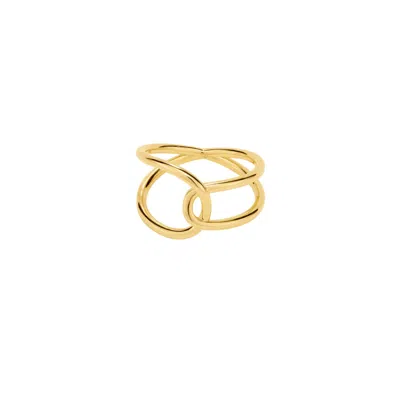 Vanchi Women's Ayla Link Ring In Gold
