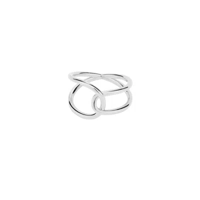 Vanchi Women's Ayla Link Ring In Silver