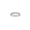 Vanchi Women's Bamboo Chunky Crystal Ring In Silver In Silver