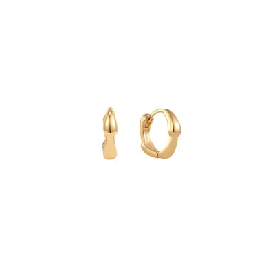 Vanchi Women's Colette Droop Link Huggie Earrings In Gold