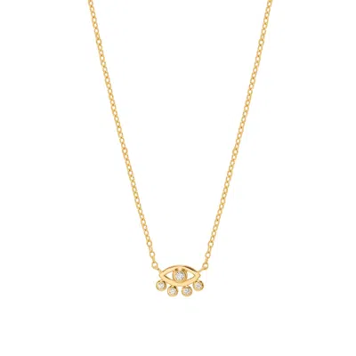 Vanchi Women's Defender Evil Eye Necklace In Gold