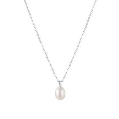 Vanchi Women's Freshwater Pearl Necklace In Silver