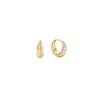 Vanchi Women's Georgie Crystal Knife Edge Huggie Hoop Earrings In Gold In Gold