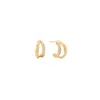 Vanchi Women's Nadine Pavé Twisted Stud Earrings In Gold In Gold