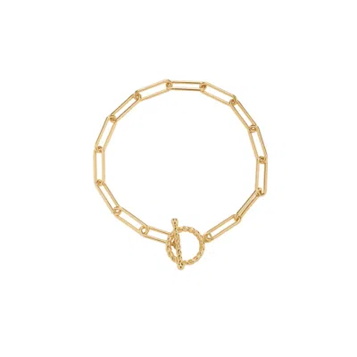 Vanchi Women's Paperclip Toggle Bracelet In Gold