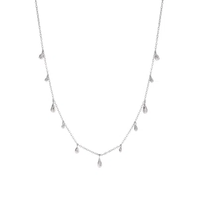 Vanchi Women's Rhea Molten Cascade Necklace In Silver
