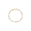 Vanchi Women's Rose Gold / Silver / Gold Cecelia Three Tone Trinity Bracelet In Multi
