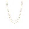 Vanchi Women's Simona Double Chain Stacking Necklace In Gold In Gold