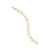Vanchi Women's Simone Triple Chain Layered Bracelet In Gold In Gold