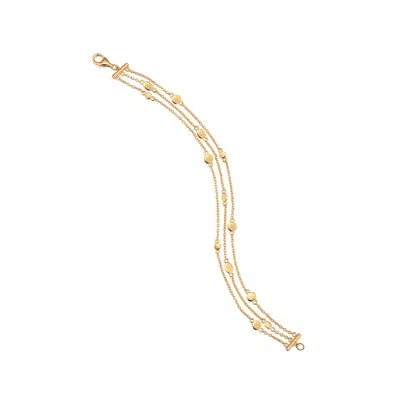 Vanchi Women's Simone Triple Chain Layered Bracelet In Gold