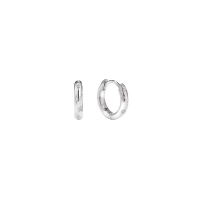 Vanchi Women's Starfall Huggies In Silver