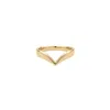 Vanchi Women's Veda Plain Chevron Ring In Gold In Gold