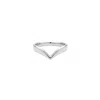 Vanchi Women's Veda Plain Chevron Ring In Silver In Silver