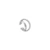 Vanchi Women's Vina Crystal Bezel Ear Cuff In Silver In Silver