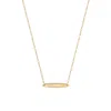 Vanchi Women's Viva La Vida Bar Chain Necklace In Gold In Gold